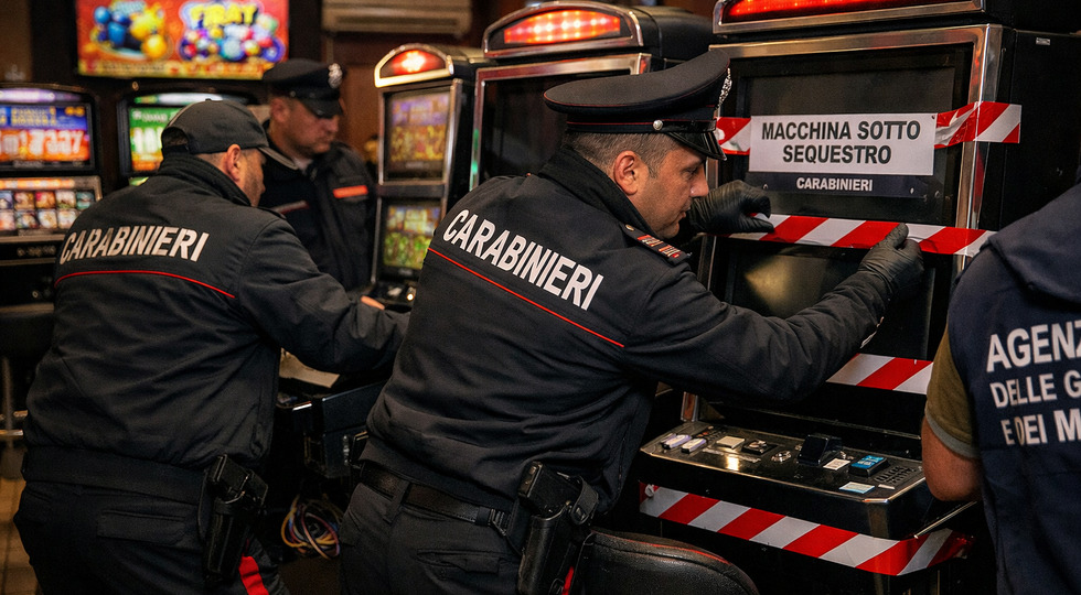 Gioco illegale, controlli e sanzioni di Adm e Carabinieri  tra Agrigento, Caserta e Modena