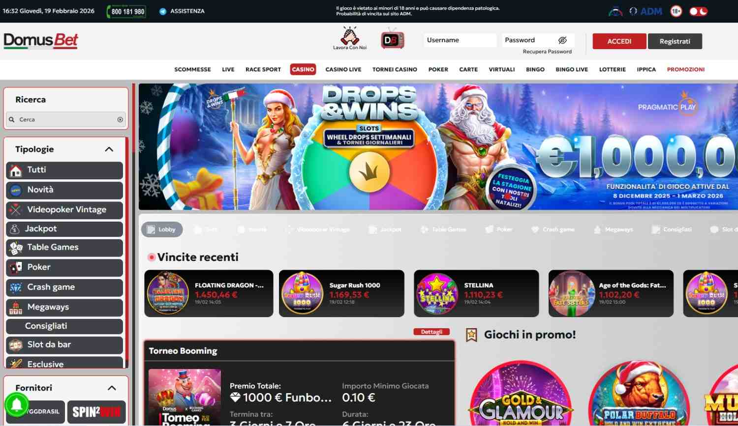 Pur non essendo un casino senza documenti, DomusBet ha un processo di registrazione molto rapido
