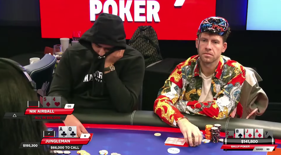Bally Live Poker: Nik Airball gira un super bluff in faccia a Jungleman