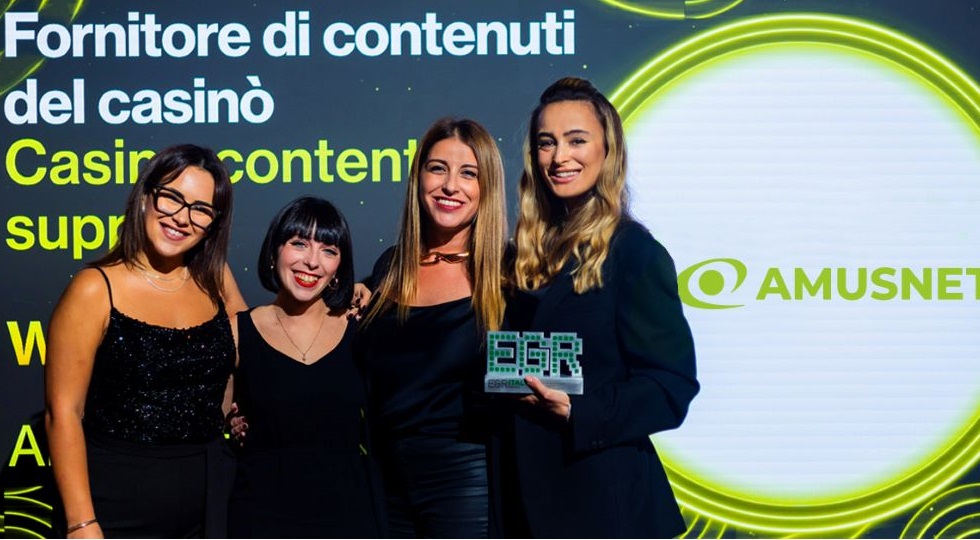 Amusnet vince agli Egr Italy awards come miglior casino content supplier