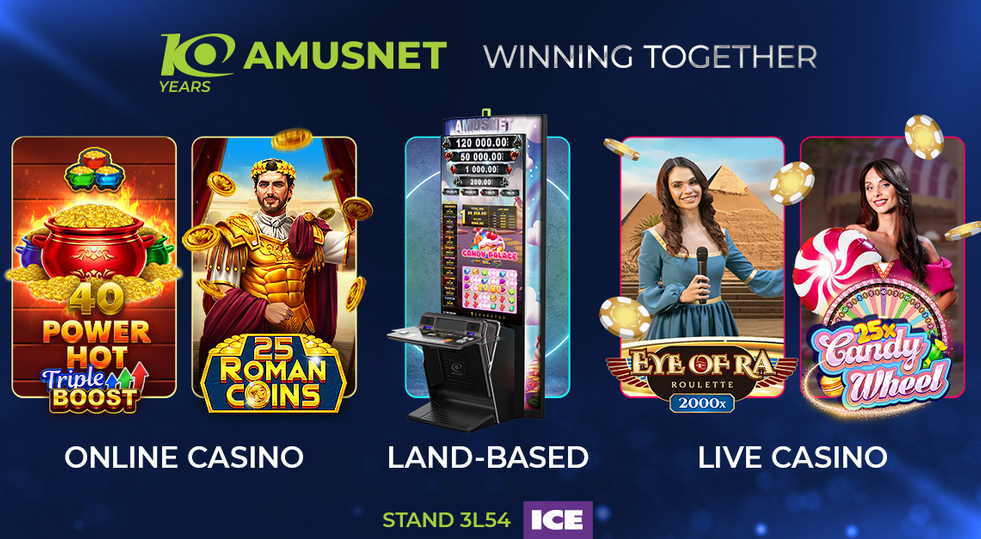 Amusnet a Ice Barcelona 2026: innovazione, live gaming e 10 anni di successi