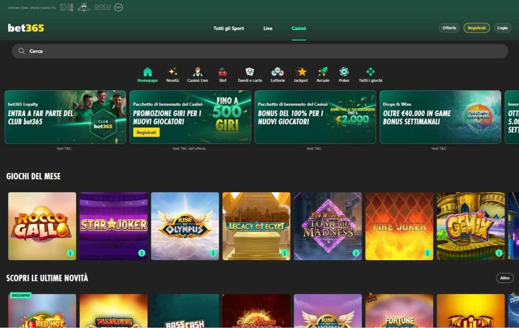Bet365 è un colosso del gioco online, e garantisce velocità nelle transazioni come i migliori crypto casino