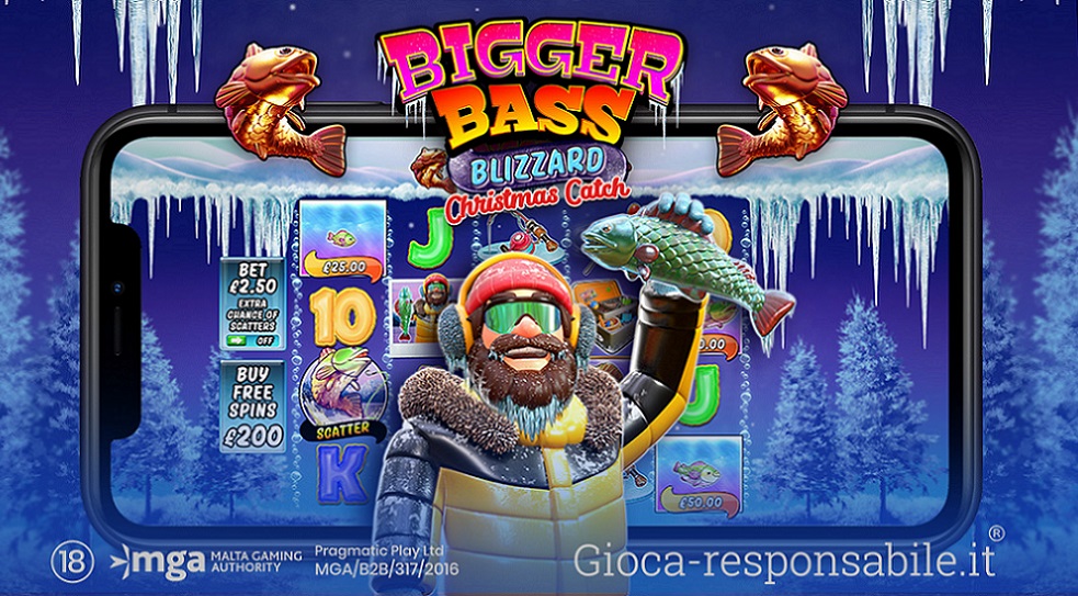 Pragmatic Play, a pesca di vincite in Bigger Bass Blizzard Christman Catch