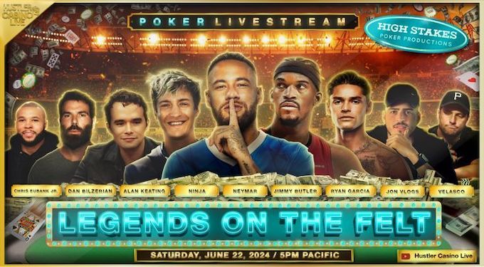 Bilzerian, Neymar Jr, Butler e Keating al tavolo da poker Legends on the felt all’Hustler Live Casino