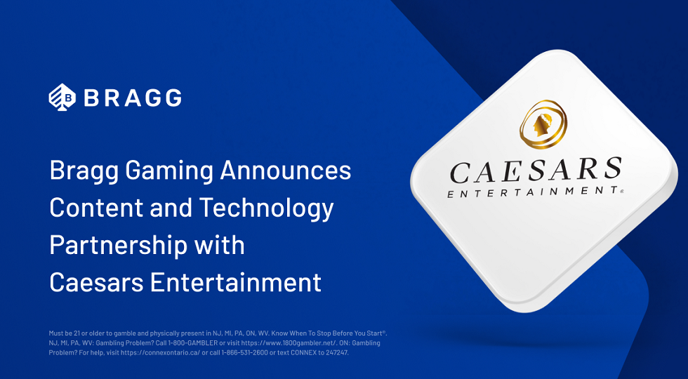 Bragg Gaming avvia partnership con Caesars Entertainment nello sviluppo giochi