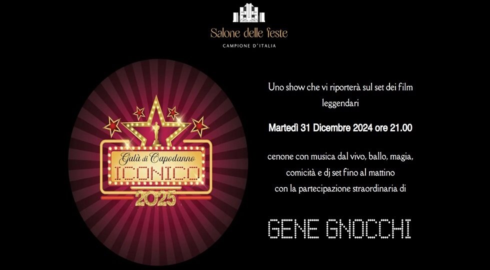 Campione d’Italia, un galà di Capodanno iconico al Salone delle feste