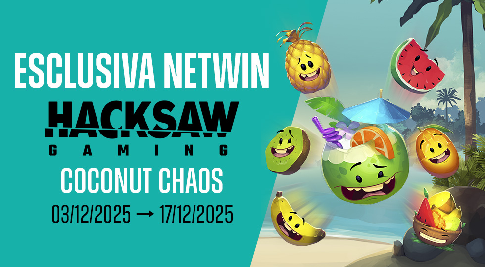 Slot machine Coconut Chaos, esempio di gioco che potrebbe essere compatibile con i bonus Netwin