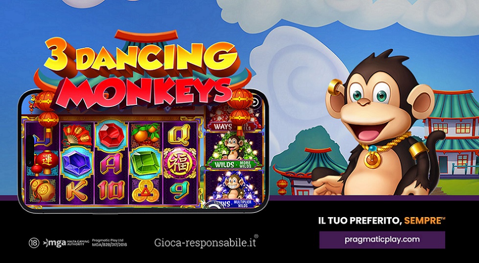 Pragmatic Play, tutti in pista con 3 Dancing Monkeys