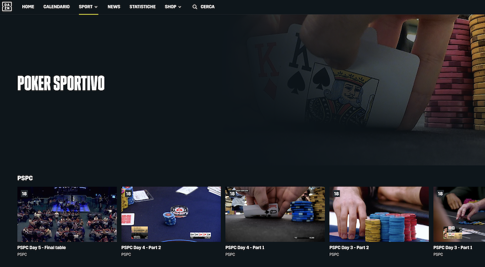 Il poker live si riappropria dei suoi spazi in tv: al via la sezione ‘poker sportivo’ su Dazn