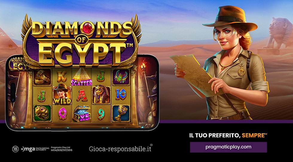 Pragmatic Play, a caccia di tesori nascosti in Diamonds of Egypt