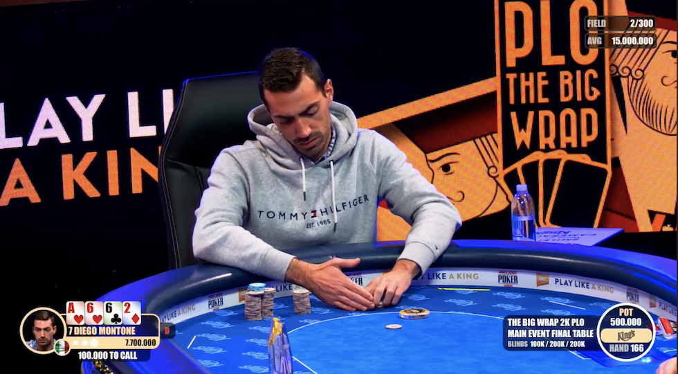 Diego Montone, runner up, sfiora il successo nel The Big Wrap 2K Plo