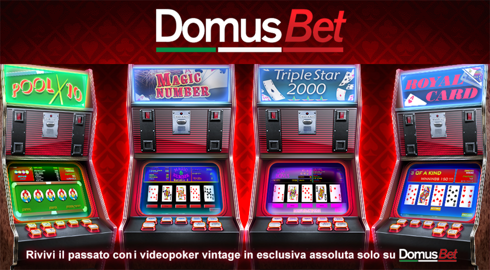 DomusBet Casino: è record stagionale grazie ai videopoker vintage