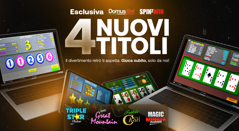 Domusbet, il divertimento con i nuovi videopoker vintage raddoppia