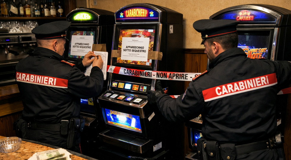 Gioco illegale: sale slot nel mirino delle forze dell’ordine da Mantova a Taranto