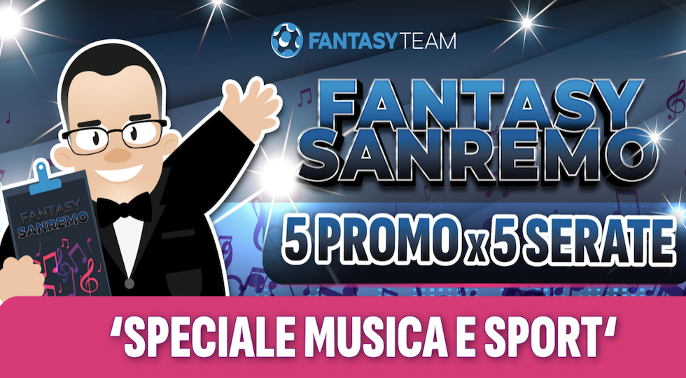 Fantasyteam lancia Fantasy Sanremo: 5 promo per 5 serate