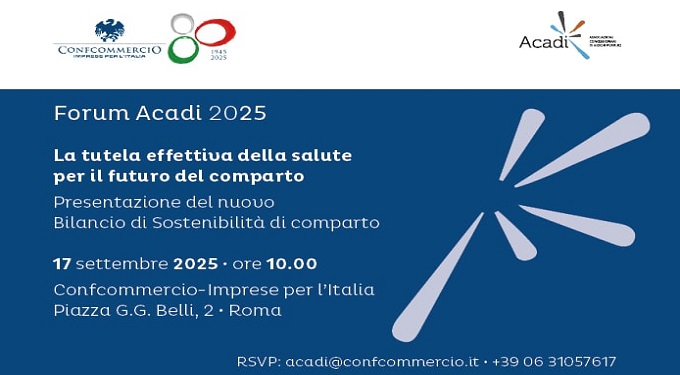 Forum Acadi 2025, appuntamento a Roma il 17 settembre