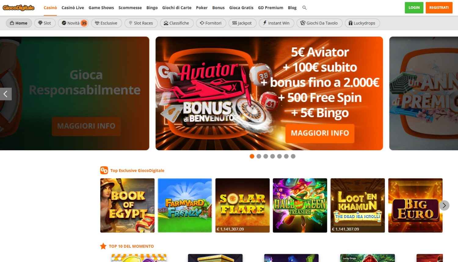 Gioco Digitale è un operatore che si distingue per la ricca offerta di gioco e per i suoi pagamenti rapidi.