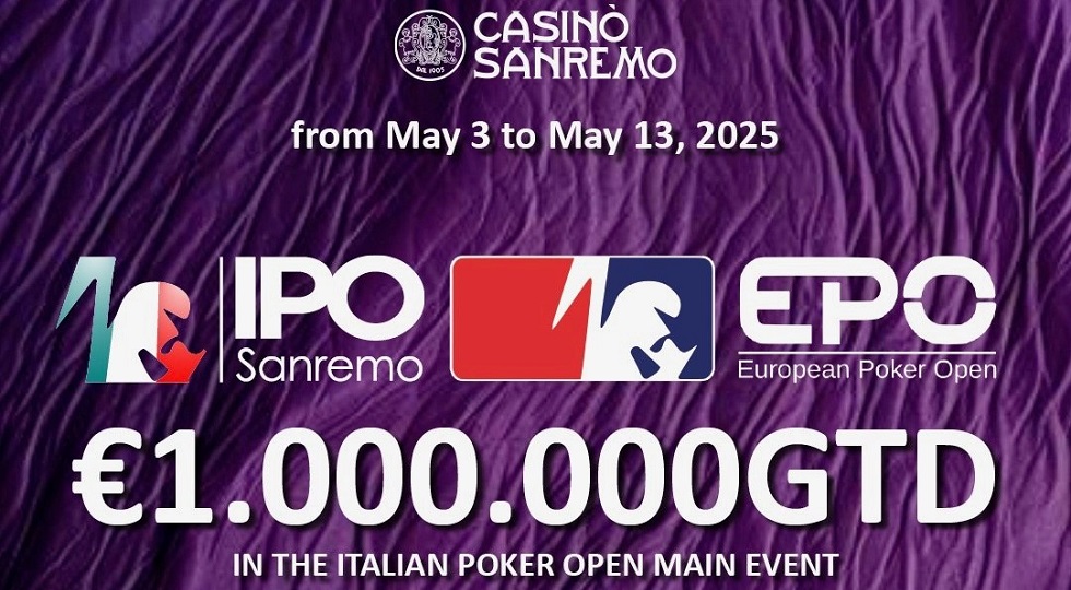 Sanremo, via all’Italian poker open: un milione garantito al main event