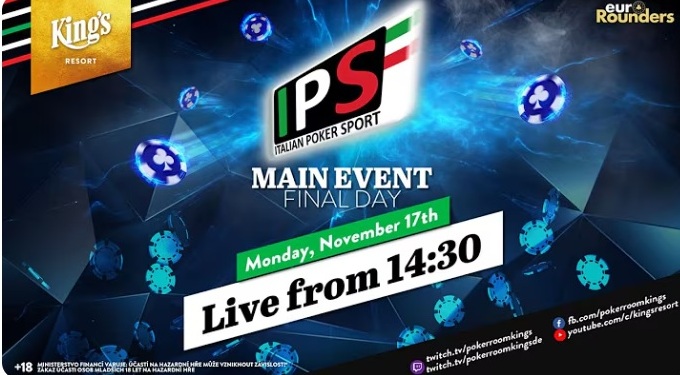 Italian Poker Sport: la diretta streaming del Day 3 dal King’s Resort