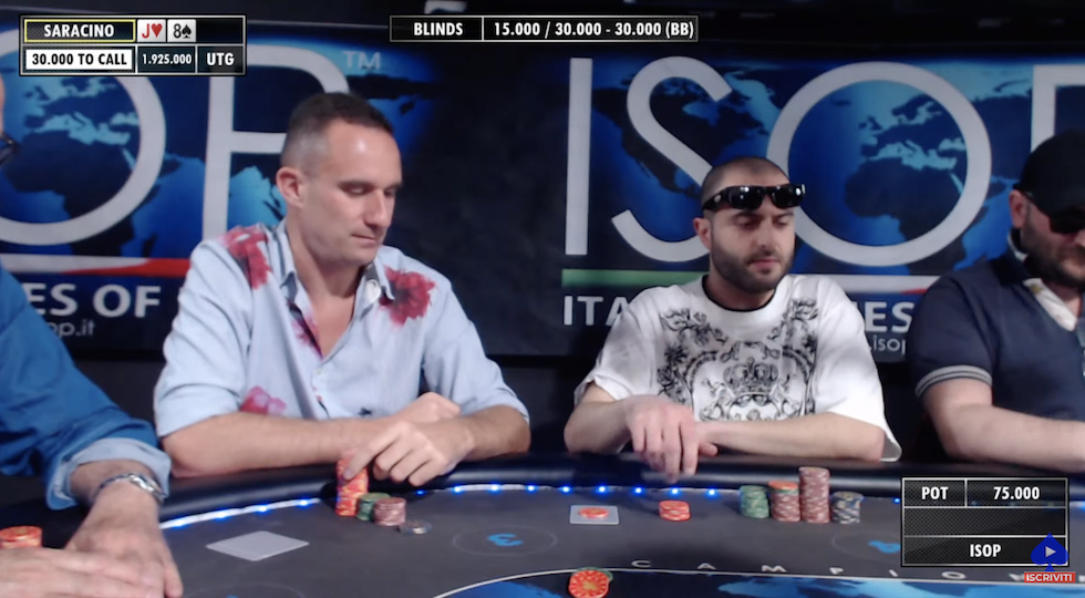 Il live a carte scoperte del final table del main event Isop Nova Gorica