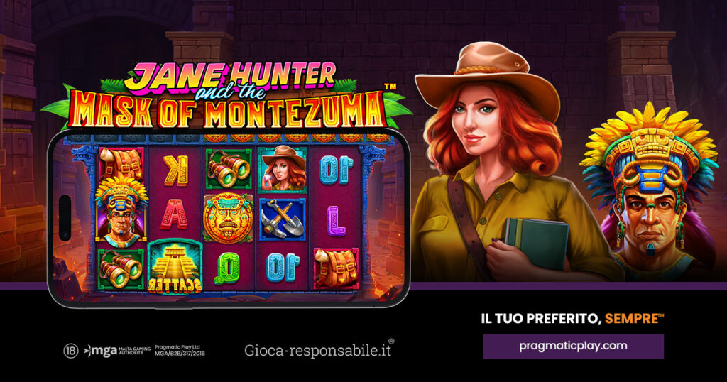 Pragmatic Play, a caccia di tesori aztechi con Jane Hunter and The Mask of Montezuma