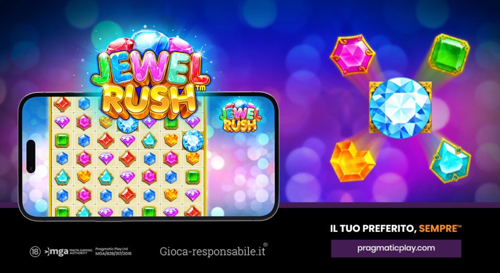 Pragmatic Play, i tesori nascosti si svelano in Jewel Rush