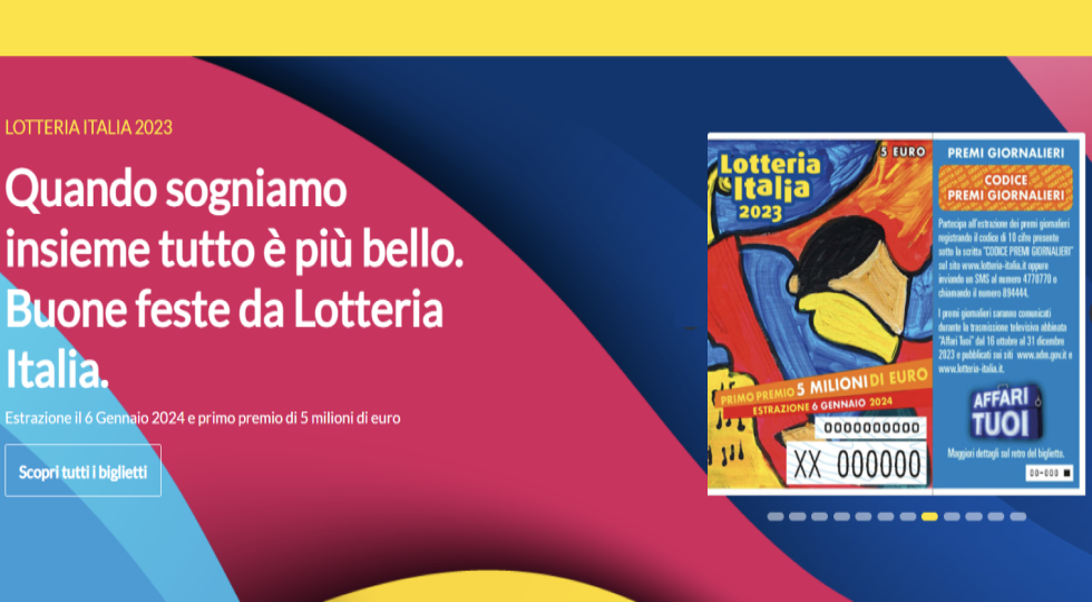 Lotteria Italia 2023, verso l’estrazione: 5 milioni in palio, oltre 6,7 milioni di tagliandi venduti