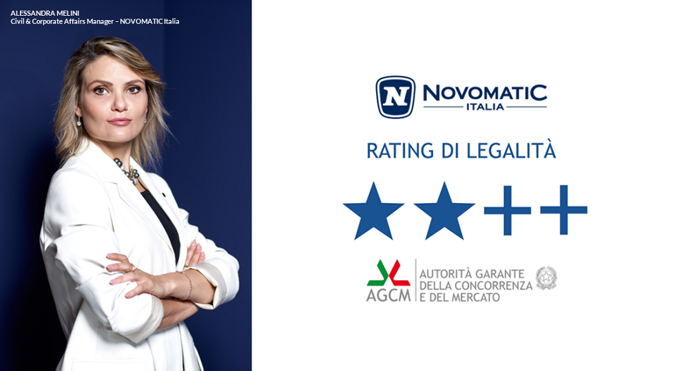 Alessandra Melini (Novomatic Italia): ‘Nuovo Rating di legalità di Agcm segnale significativo’