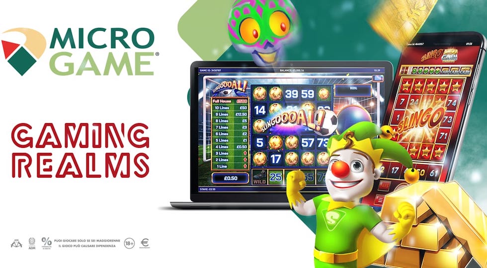 Microgame e Gaming Realms, nuova partnership: i titoli Slingo in arrivo sul Casinò