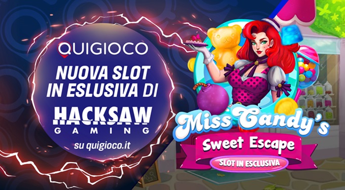 Quigioco.it lancia la slot online Miss Candy’s Sweet Escape di Hacksaw Gaming