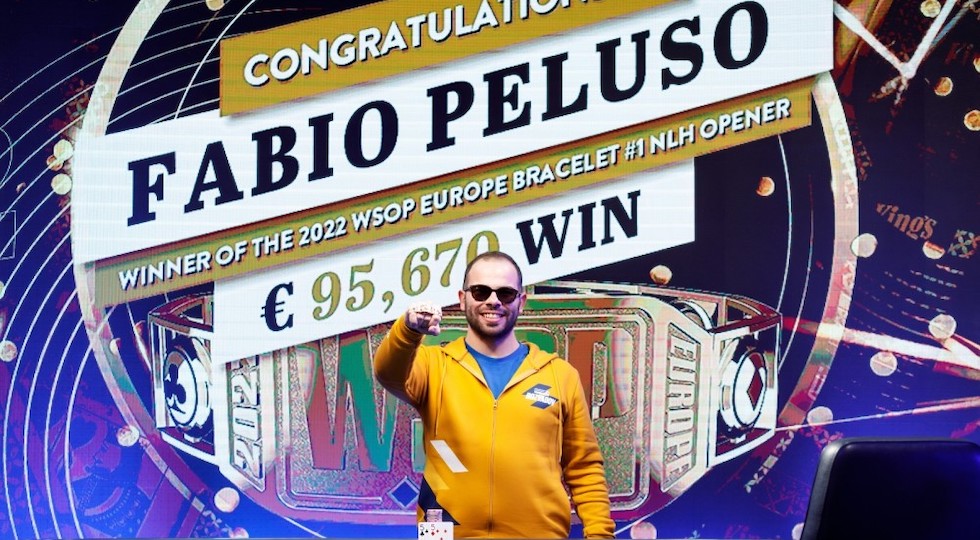 Fabio Peluso apre col braccialetto azzurro le World Series of Poker Europe Rozvadov