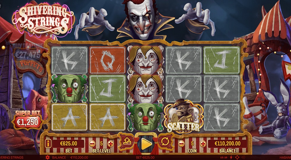 Shivering Strings: la divertente slot di Habanero a tema teatrale e haunted