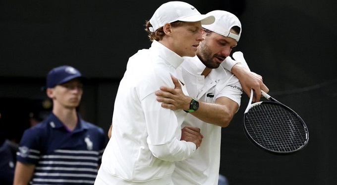 Wimbledon: Sinner, dopo il brivido contro Dimitrov c’è Shelton