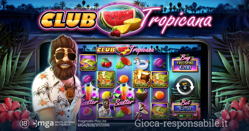 Pragmatic Play, un assaggio di paradiso con Club Tropicana