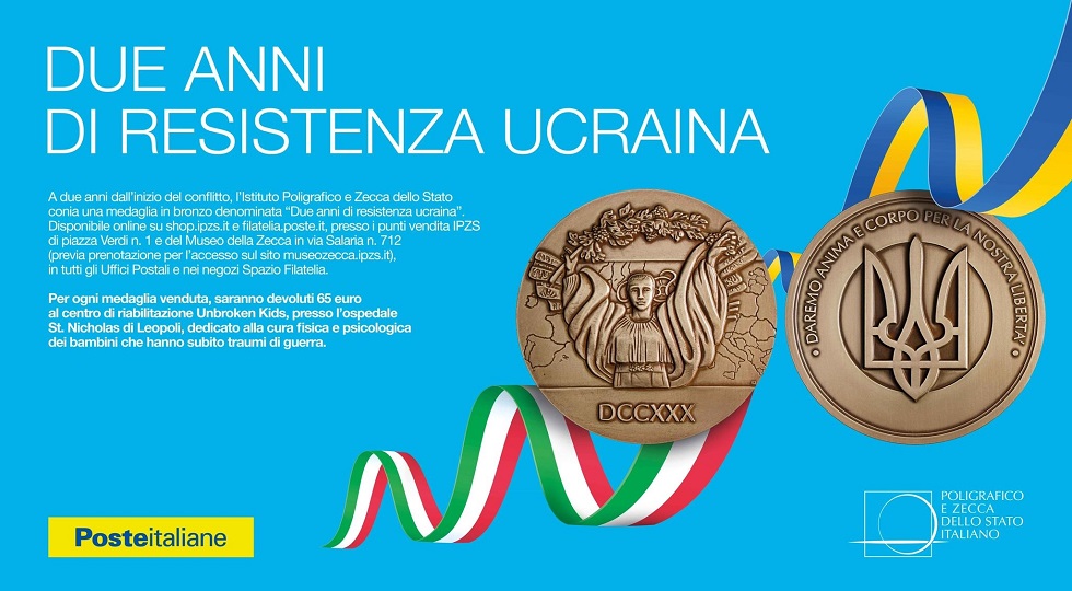 Istituto Poligrafico e Zecca di  Stato: ‘Una medaglia in bronzo per omaggiare la resistenza ucraina’