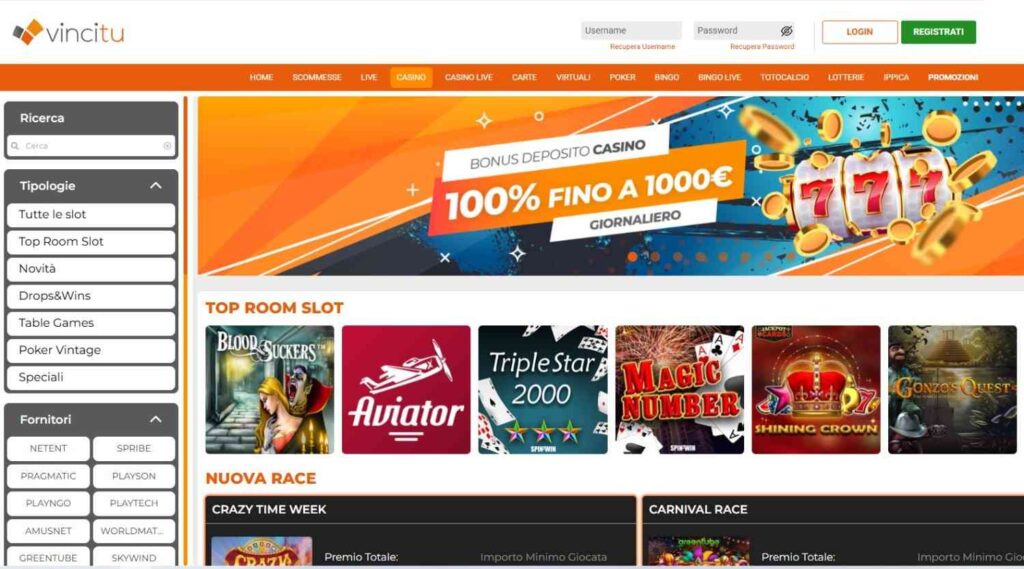VinciTu è una piattaforma con un'ottima giocabilità anche da mobile