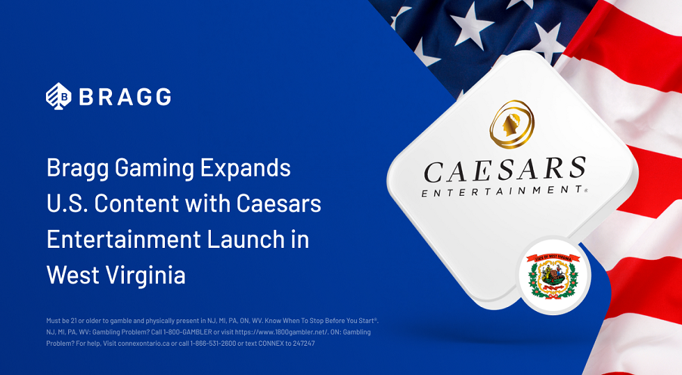 Bragg Gaming porta i suoi contenuti online su Caesars in West Virginia