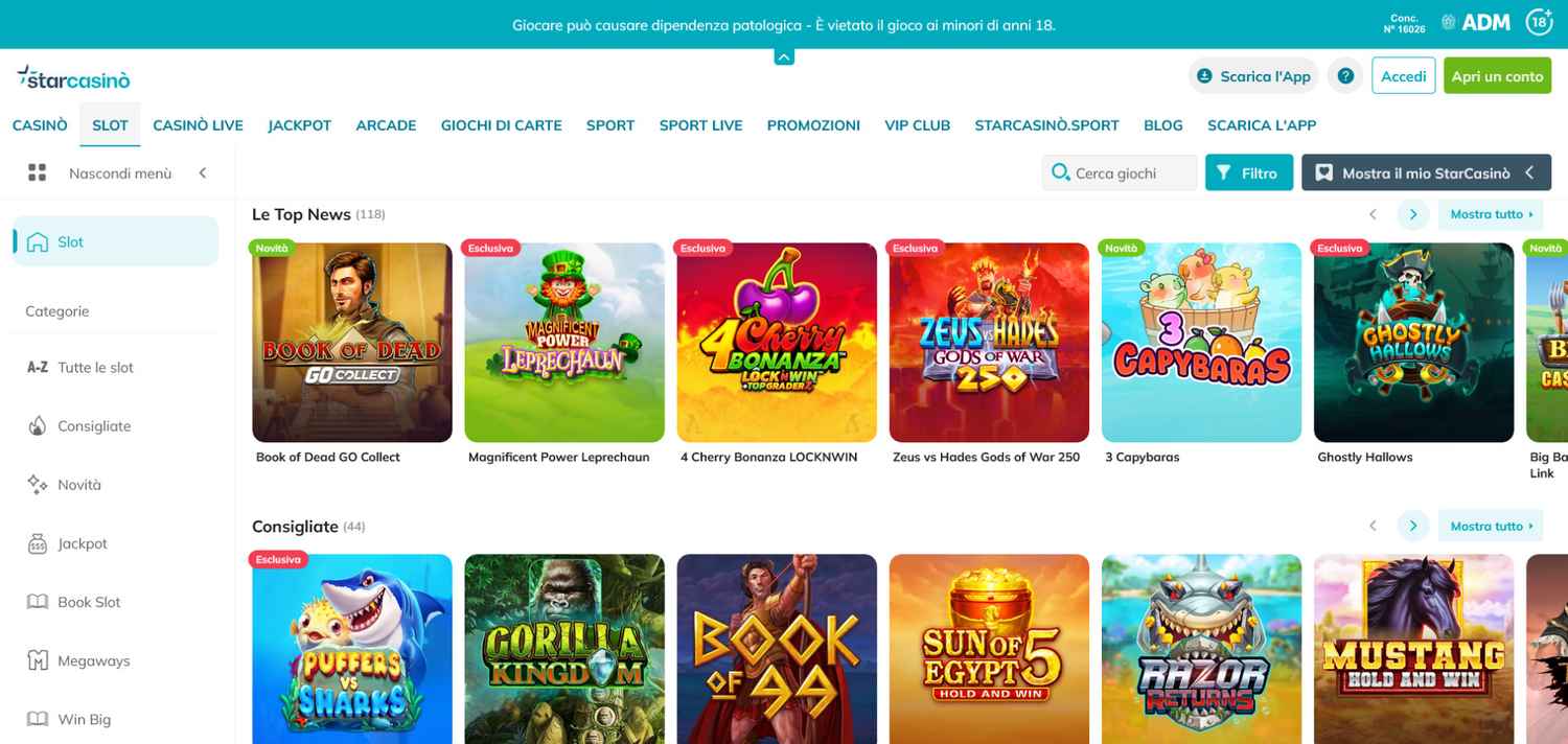 Migliori casino sicuri dell'anno: StarCasinò