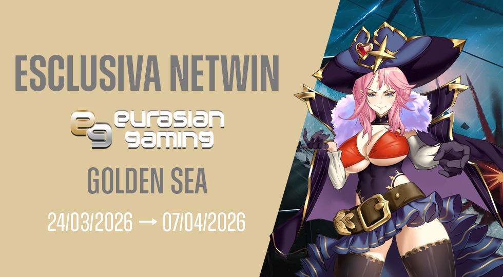 Netwin: arriva in esclusiva la nuova slot online Golden Sea