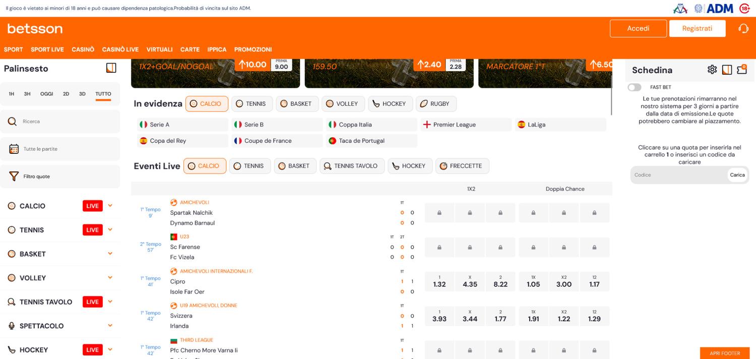 Nuovi Siti Scommesse top del 2026: Betsson