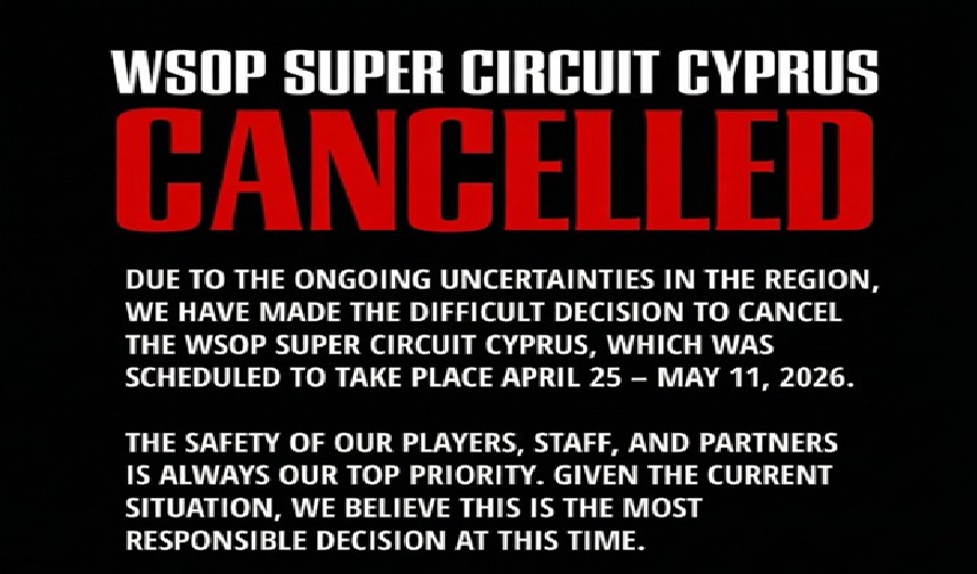 Wsop Super Circuit Cyprus: la guerra in Iran cancella il torneo