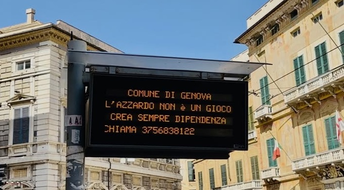 Gioco patologico, a Genova messaggi alle fermate del bus