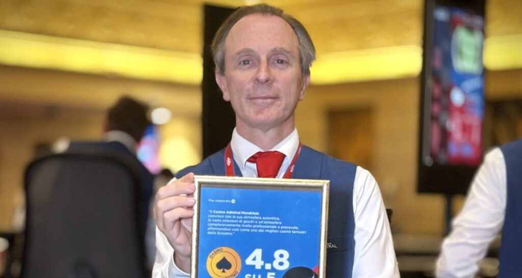 Il casinò Admiral Mendrisio è Gaming Experience Provider of the Year